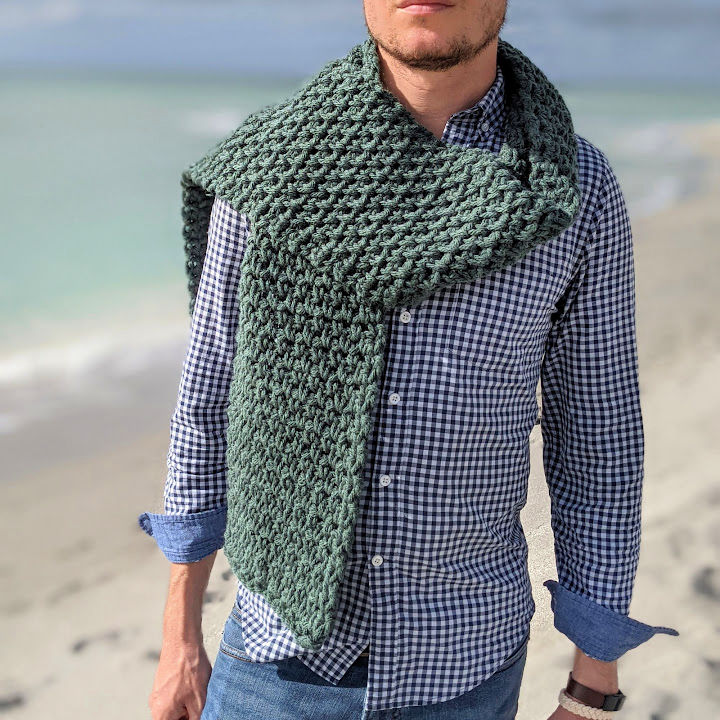 25 Free Mens Crochet Scarf Patterns Easy Pattern Blitsy