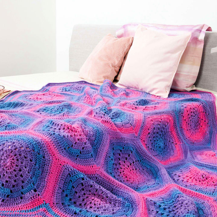25 Free Crochet Hexagon Blanket Patterns - Blitsy