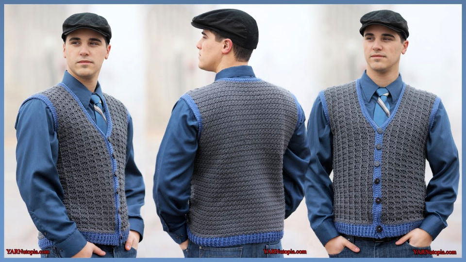 25 Free Crochet Men's Sweater Patterns (Cardigan Pattern) Blitsy