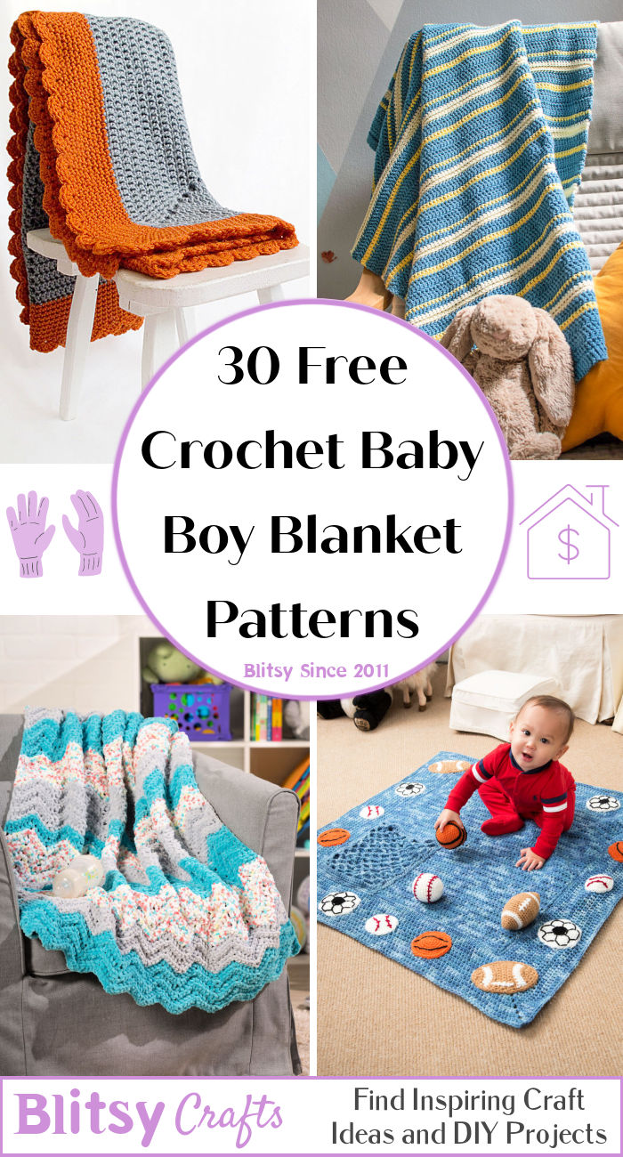 30 Free Crochet Baby Boy Blanket Patterns Blitsy