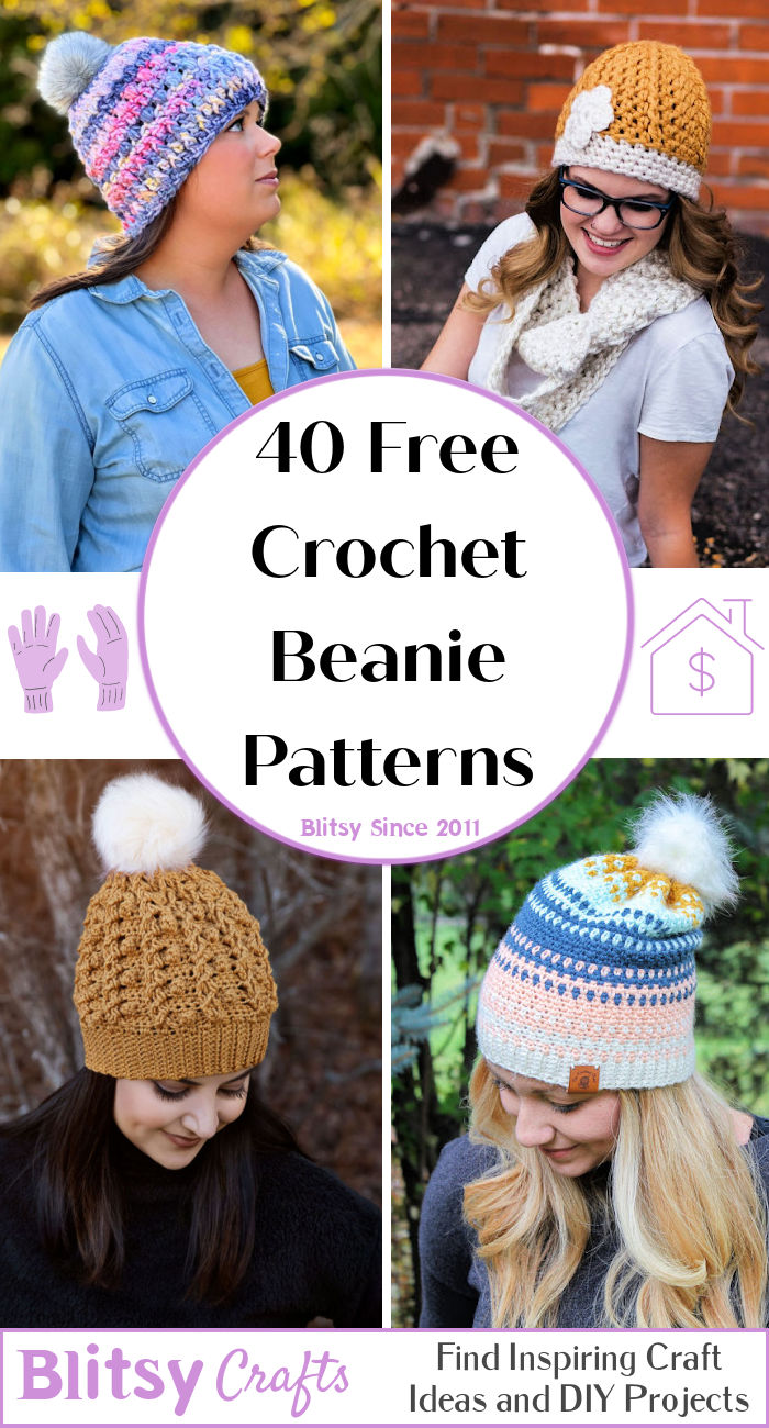 40 Free Crochet Beanie Patterns (All Sizes Pattern) - Blitsy