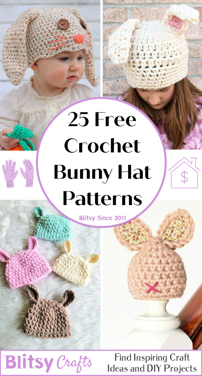 25 Free Crochet Bunny Hat Patterns (Bunny Ears Pattern)