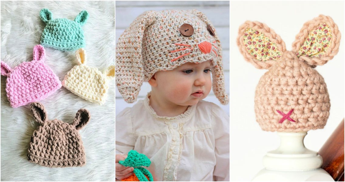 25 Free Crochet Bunny Hat Patterns (Bunny Ears Pattern)