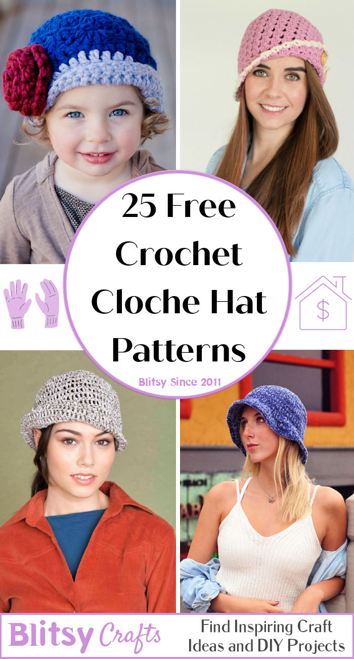 25 Free Crochet Cloche Hat Patterns (Full Pattern)