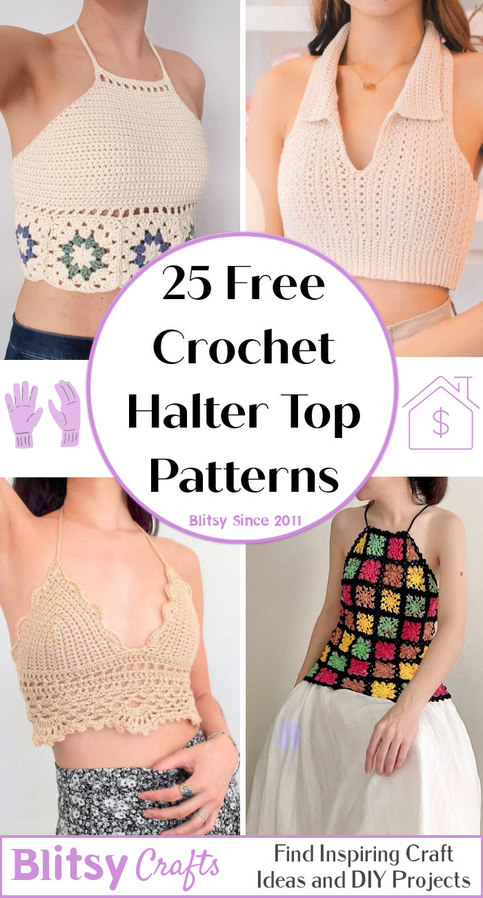 25 Free Crochet Halter Top Patterns (Easy Pattern) Blitsy