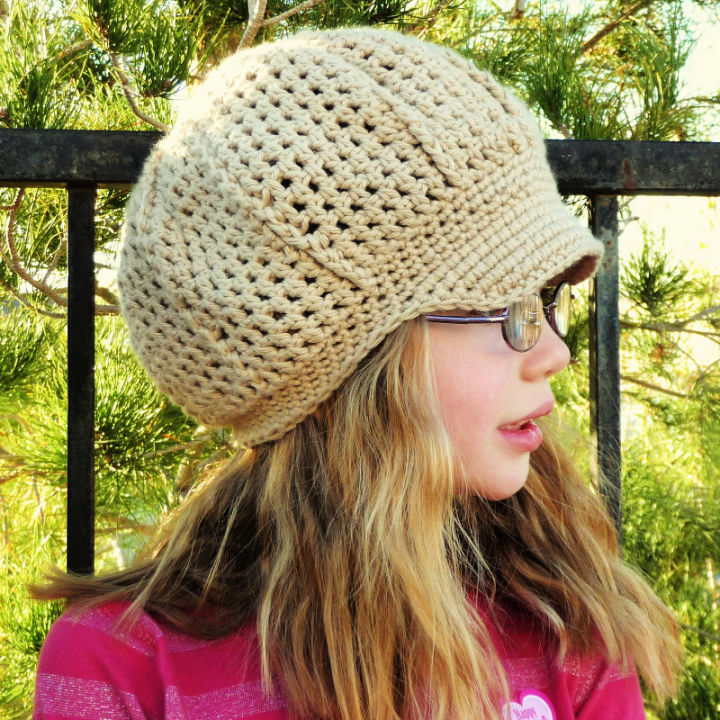 20 Free Crochet Newsboy Hat Patterns (Cap Pattern) Blitsy