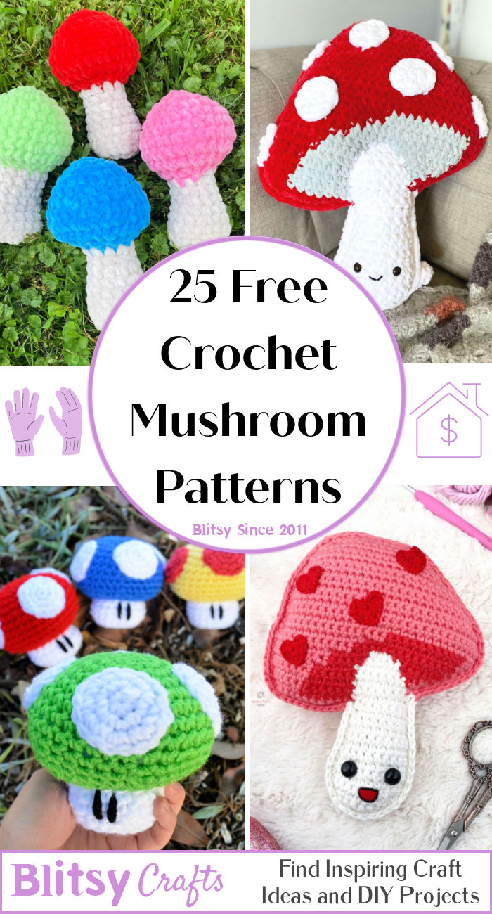 25 Free Crochet Mushroom Patterns (Amigurumi Pattern)