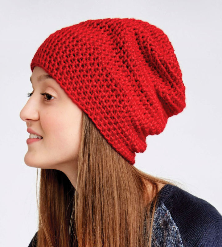 40 Free Slouchy Beanie Crochet Patterns (Hat Pattern)