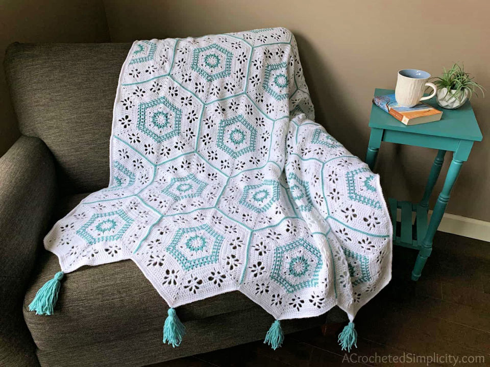 25 Free Crochet Hexagon Blanket Patterns - Blitsy
