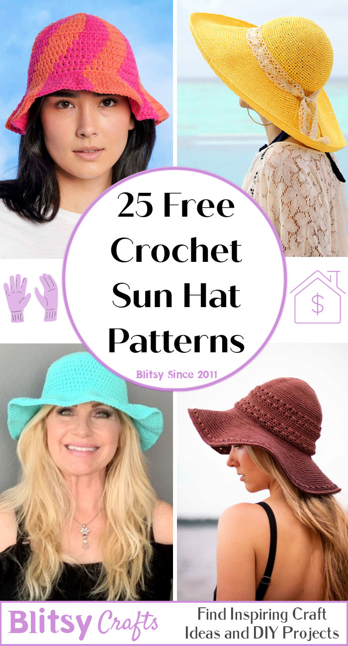 25 Free Crochet Sun Hat Patterns (Summer Hat Pattern)