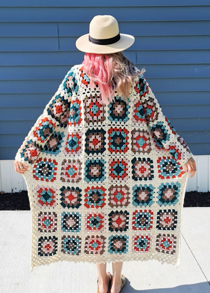 35 Free Crochet Granny Square Cardigan Patterns Blitsy
