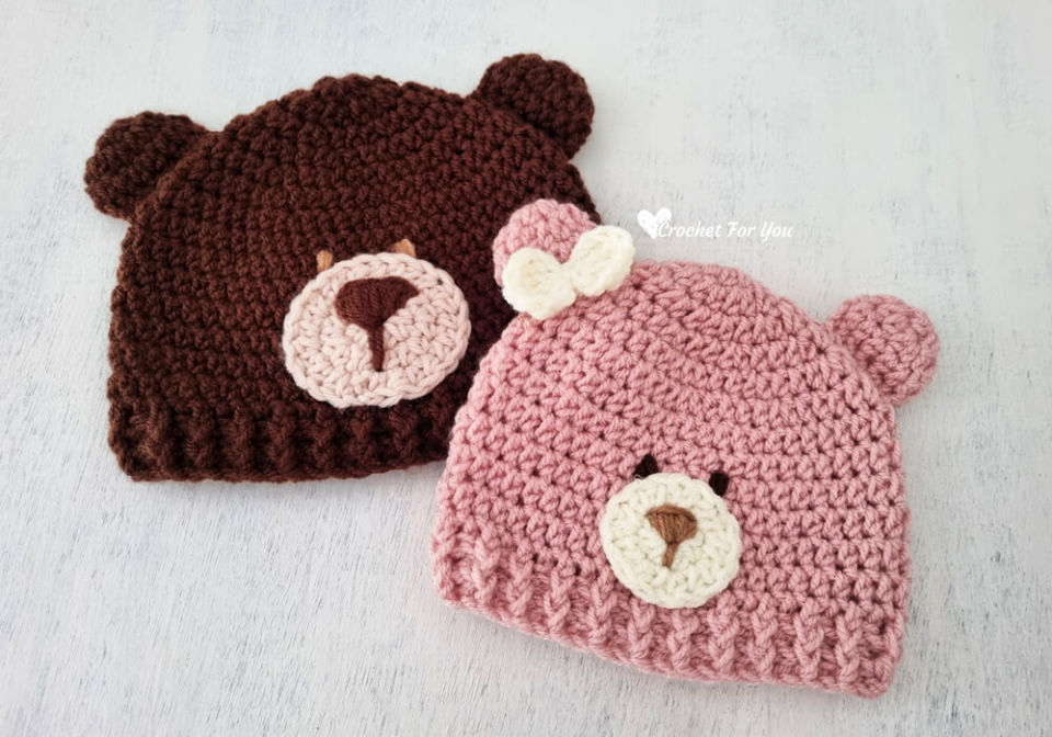 25 Free Crochet Bear Hat Patterns (Bear Ears Pattern)