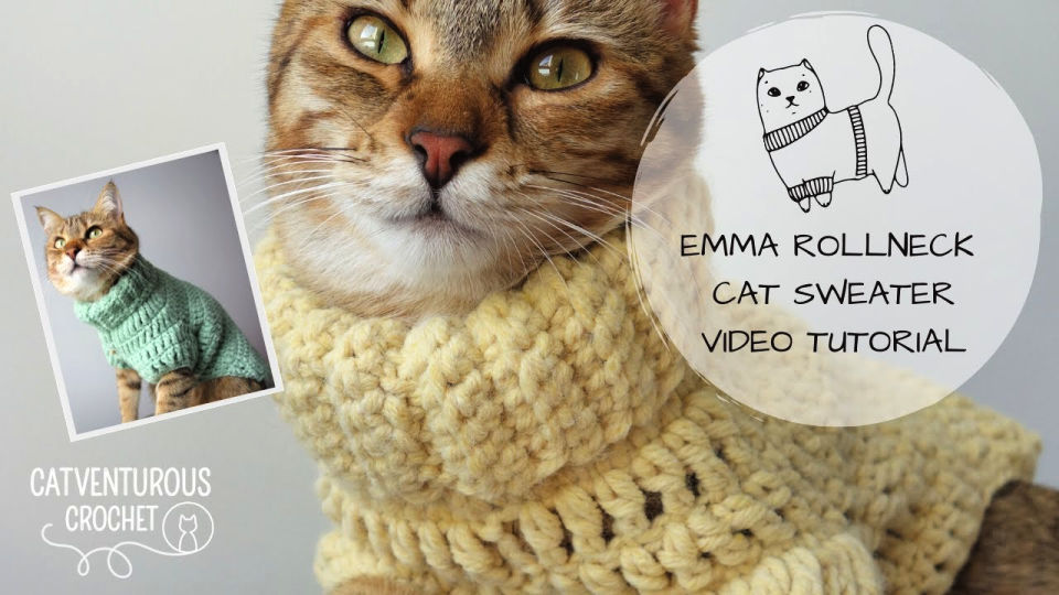 14 Free Crochet Cat Sweater Patterns Blitsy