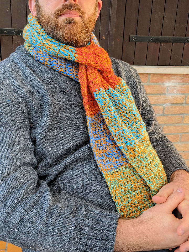 25 Free Mens Crochet Scarf Patterns Easy Pattern Blitsy