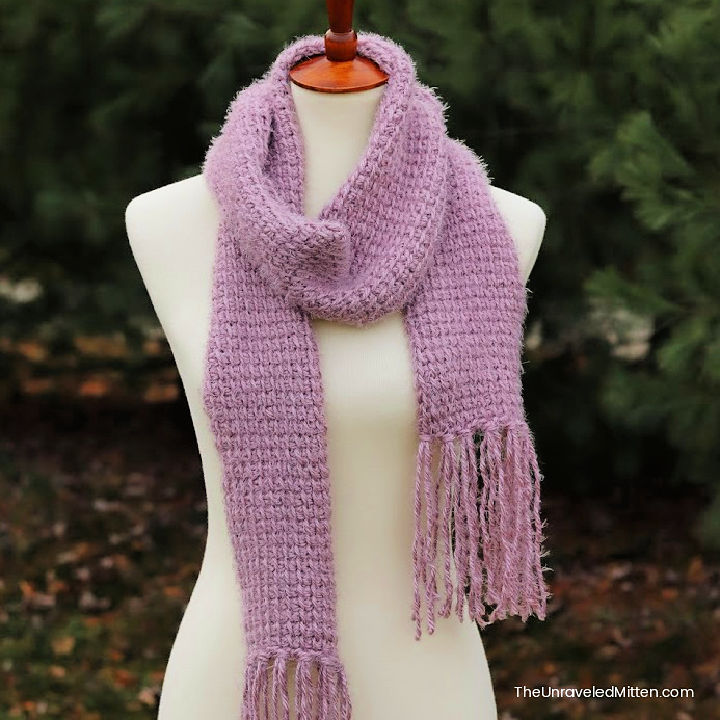 25 Free Tunisian Crochet Scarf Patterns Blitsy