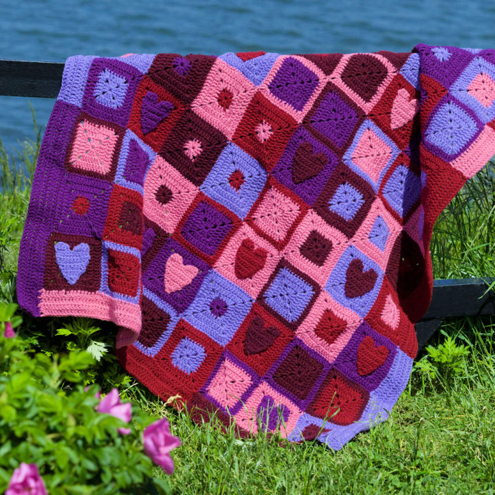 25 Free Crochet Heart Blanket Patterns Blitsy