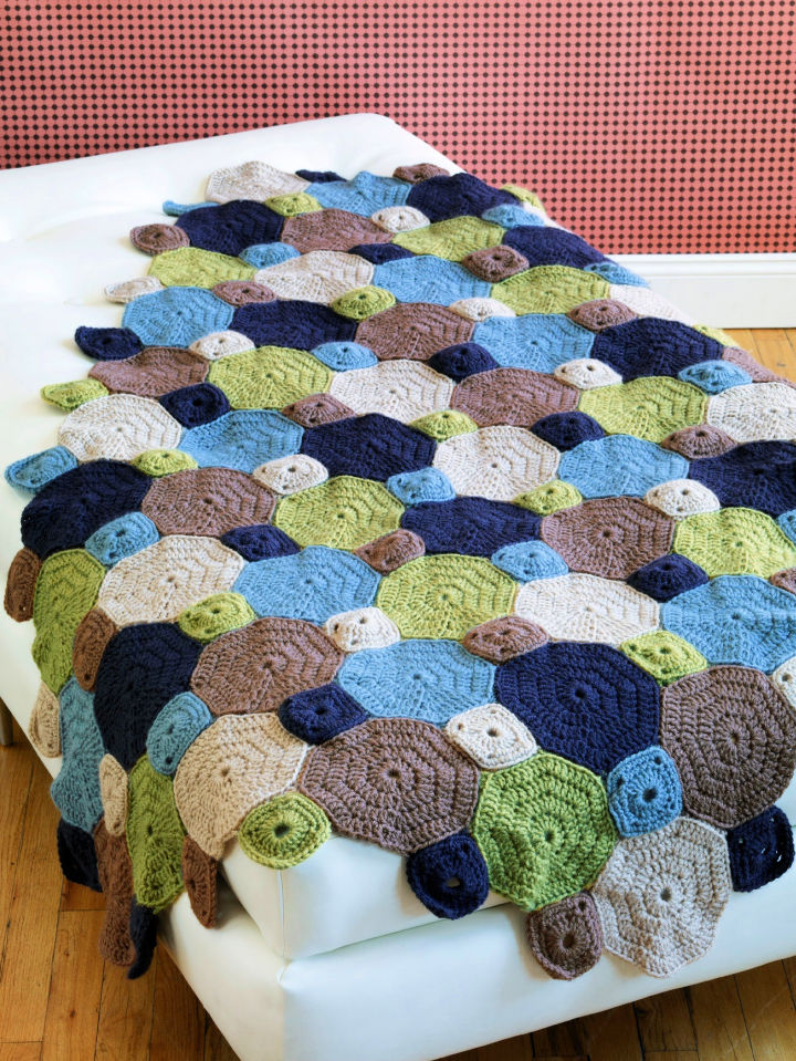 25 Free Crochet Hexagon Blanket Patterns - Blitsy