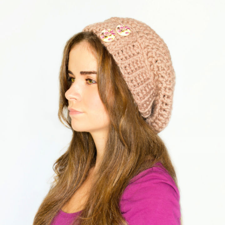 40 Free Slouchy Beanie Crochet Patterns (Hat Pattern)