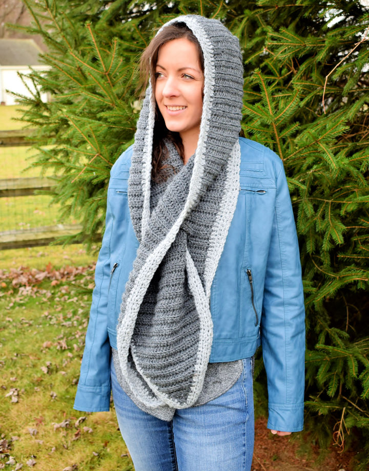 25 Free Crochet Hooded Scarf Patterns - Blitsy