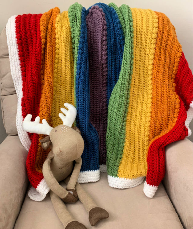 25 Free Crochet Rainbow Blanket Patterns Blitsy