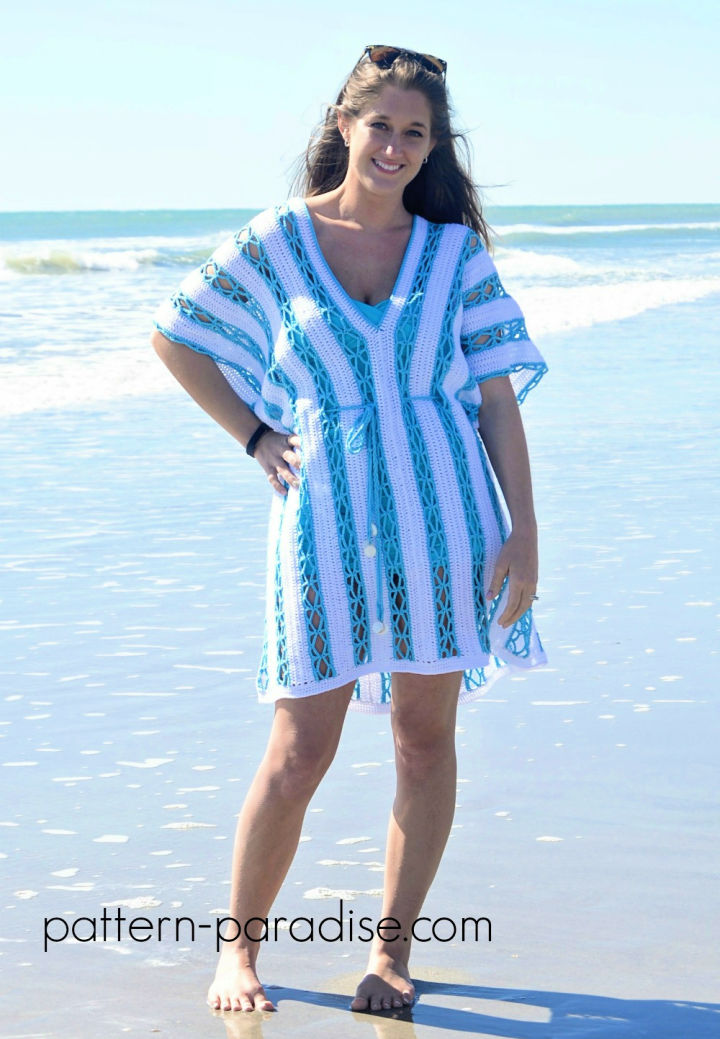 Crochet Kaftan Tunic Beach Cover Up main image 0