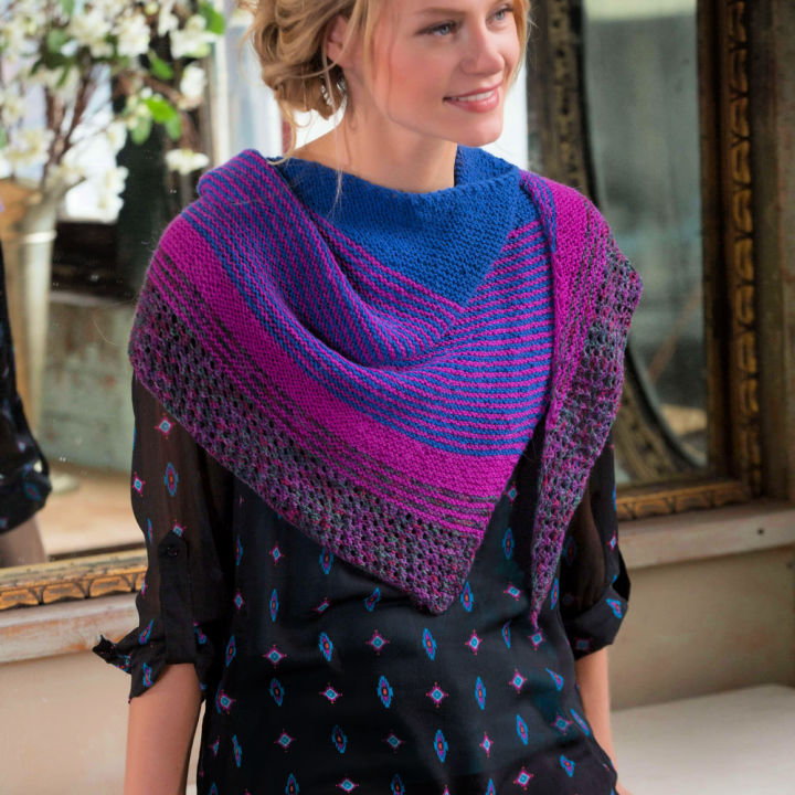 Triangle Shawl Knitting Pattern - Blitsy