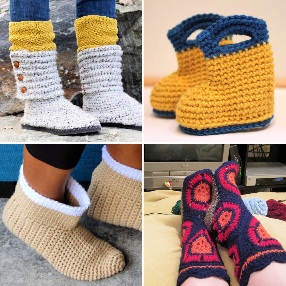 crochet boots pattern for adults