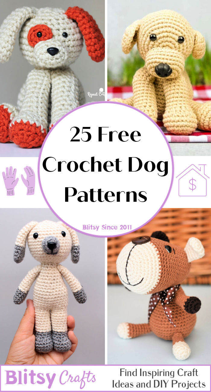 25 Free Crochet Dog Patterns (Amigurumi Dog Pattern) - Blitsy