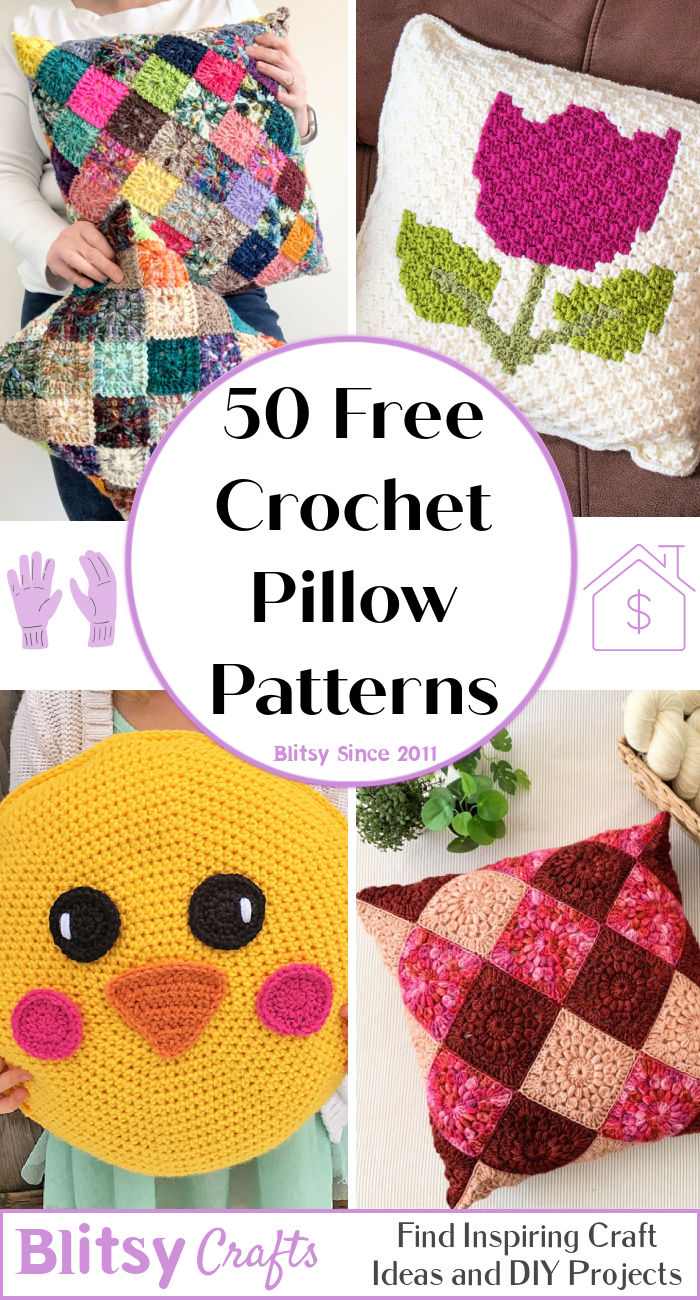 50 Free Crochet Pillow Patterns (Pillow Cover Pattern) - Blitsy