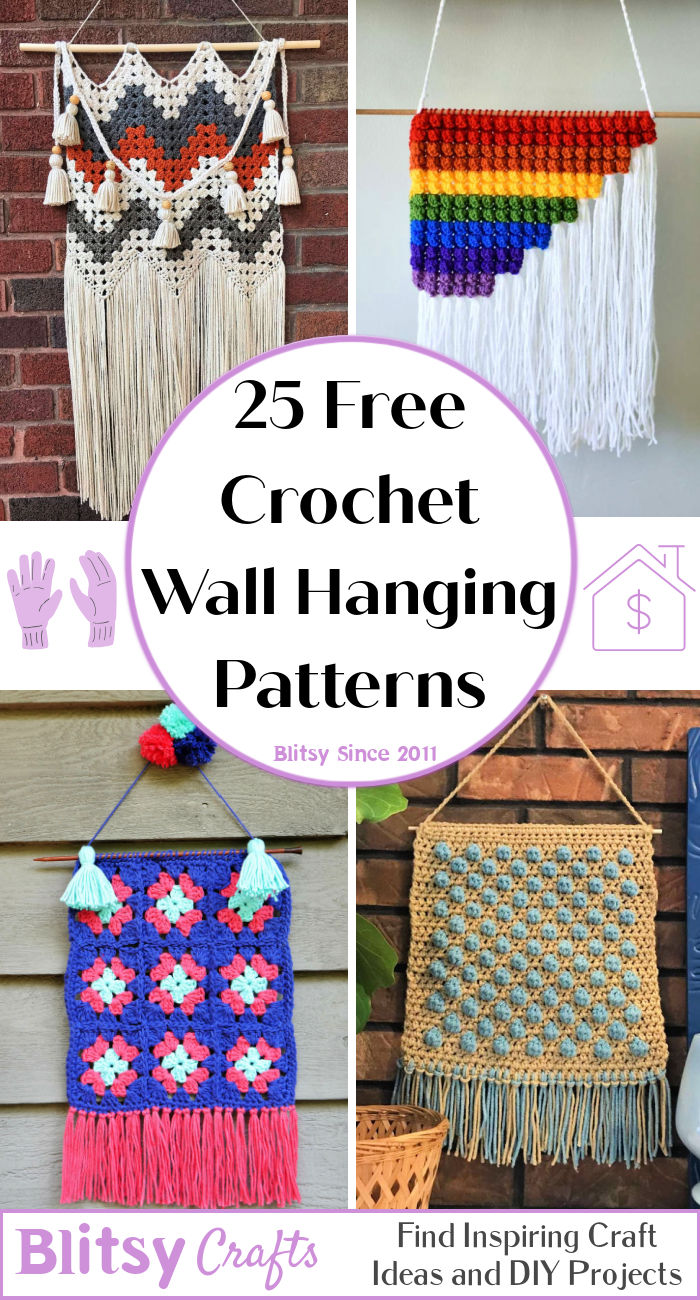 25 Free Crochet Wall Hanging Patterns (Wall Art Pattern) Blitsy