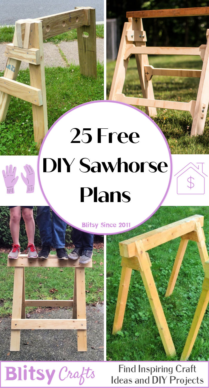 DIY Sawhorse Plans to Make - Blitsy