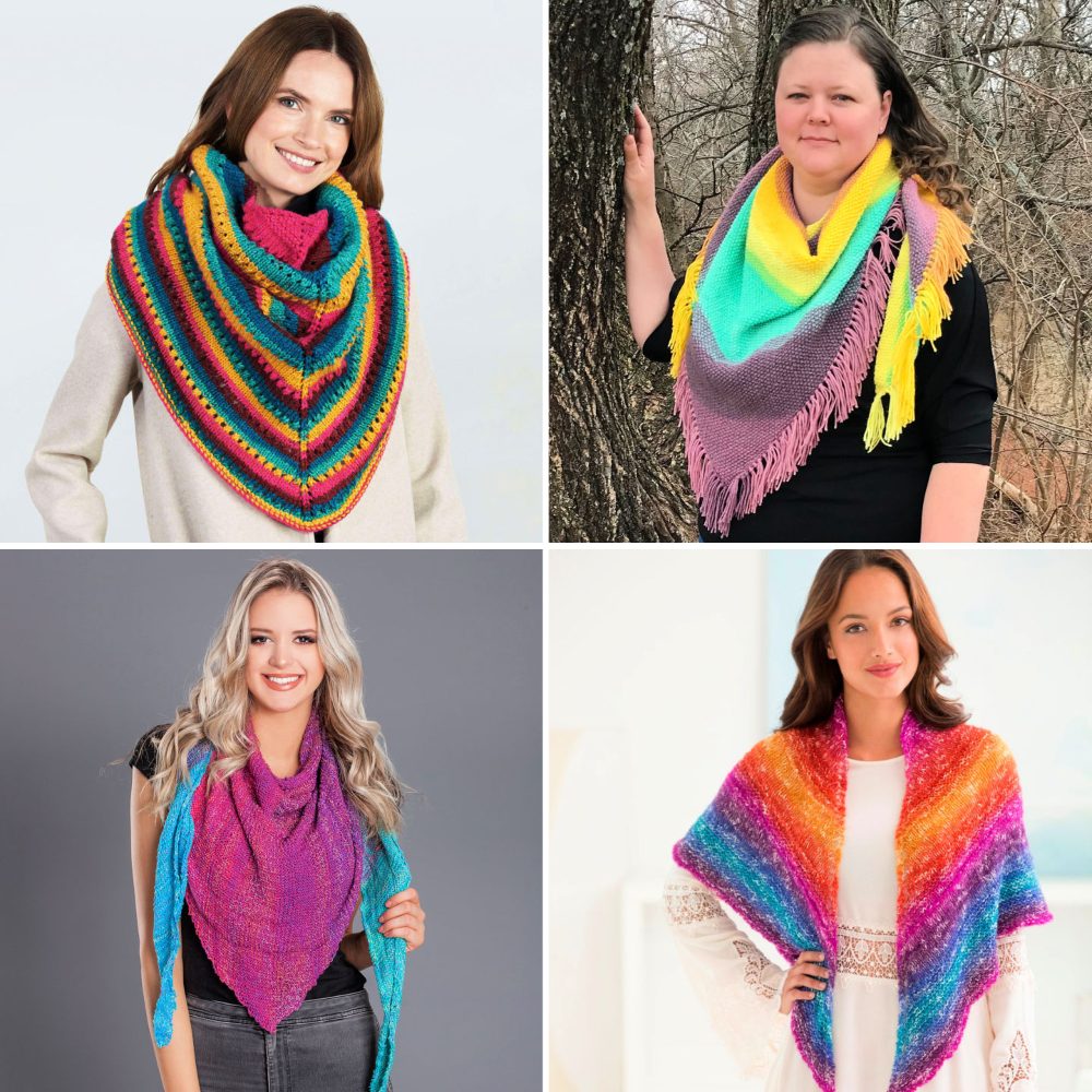 Triangle Shawl Knitting Pattern - Blitsy