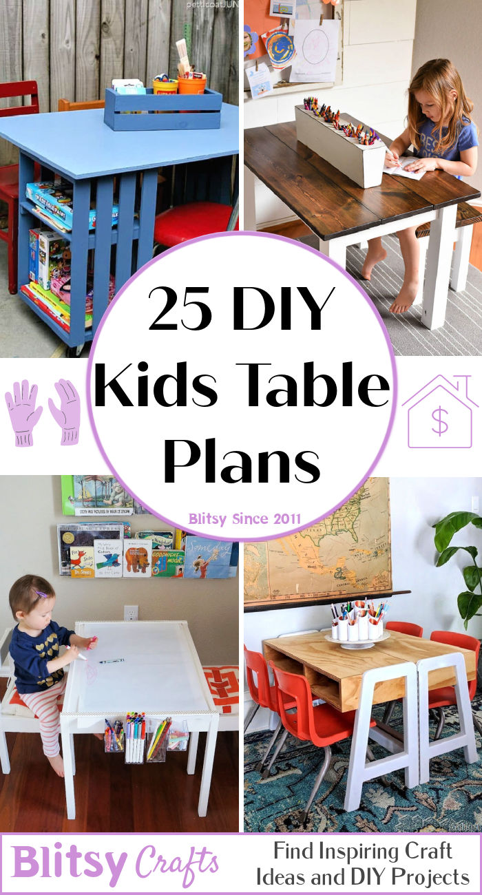 25 DIY Kids Table Plans With Chairs And Storage Option   25 DIY Kids Table Plans 