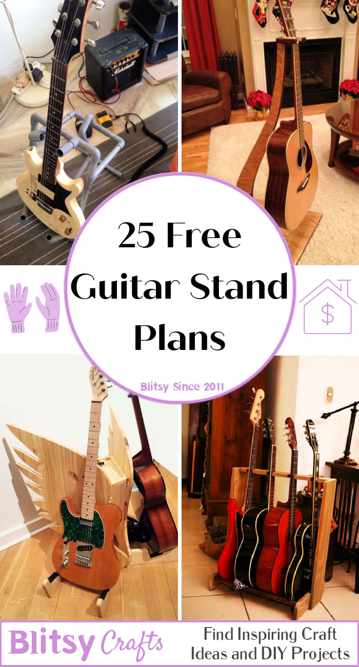 25 Free Diy Guitar Stand Plans To Make One Yourself Blitsy