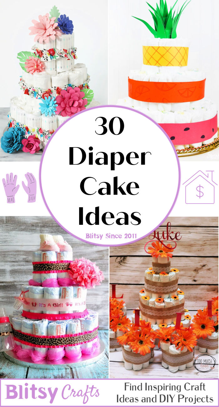 Top 6 how to make a baby girl diaper cake 1 30 Unique Diaper Cake Ideas for Baby Showers (Girls & Boys)