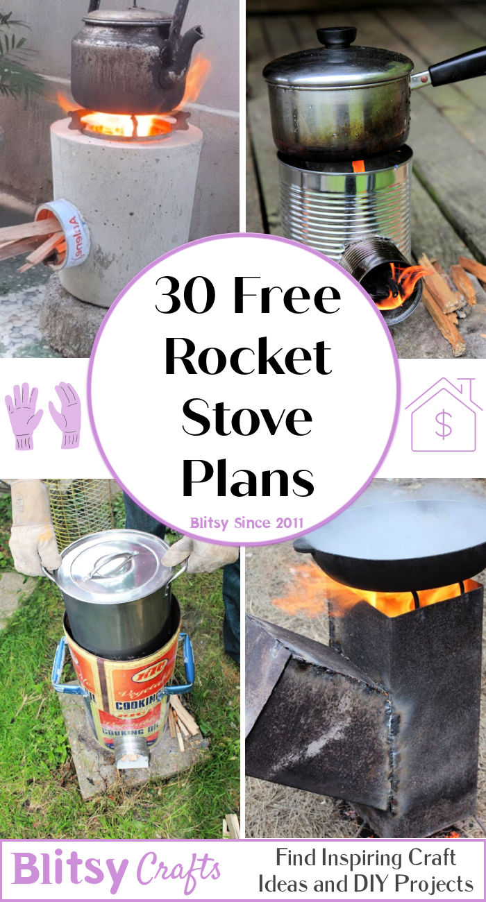 30 Free DIY Rocket Stove Plans Out of Recycled Material