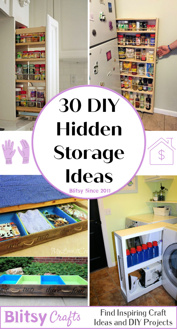 30 Unique DIY Hidden Storage Ideas (Space Saving and Secret)