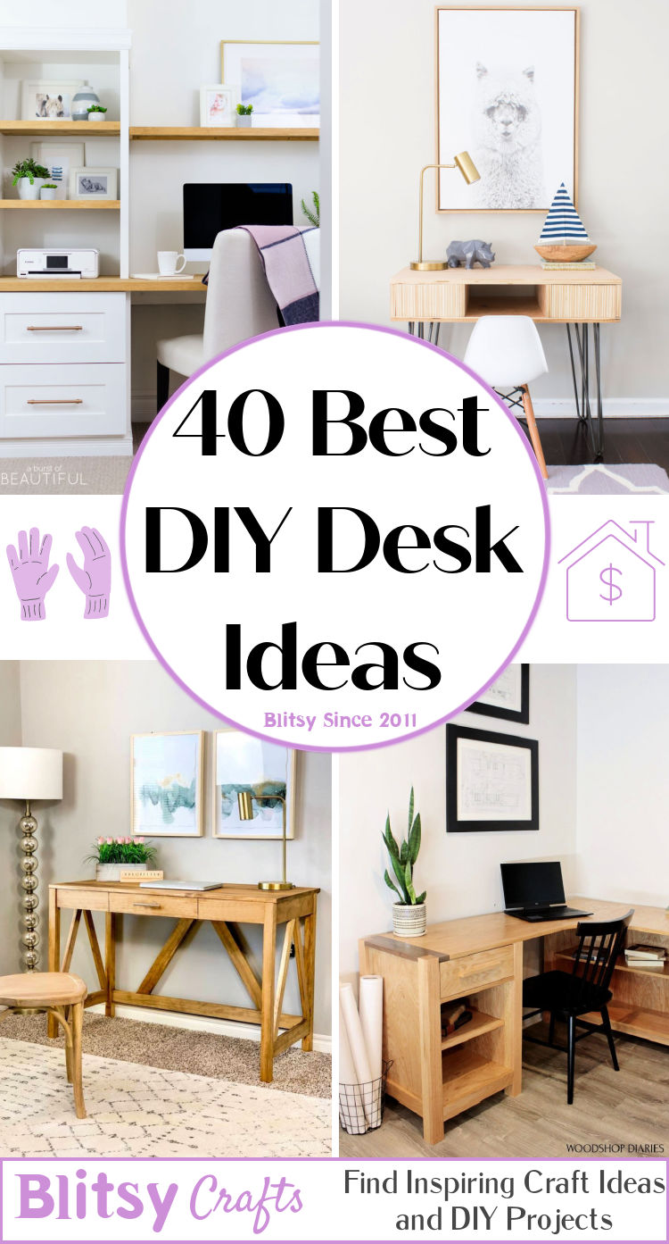 40 Homemade DIY Desk Ideas and Free Plans To Make Your Own
