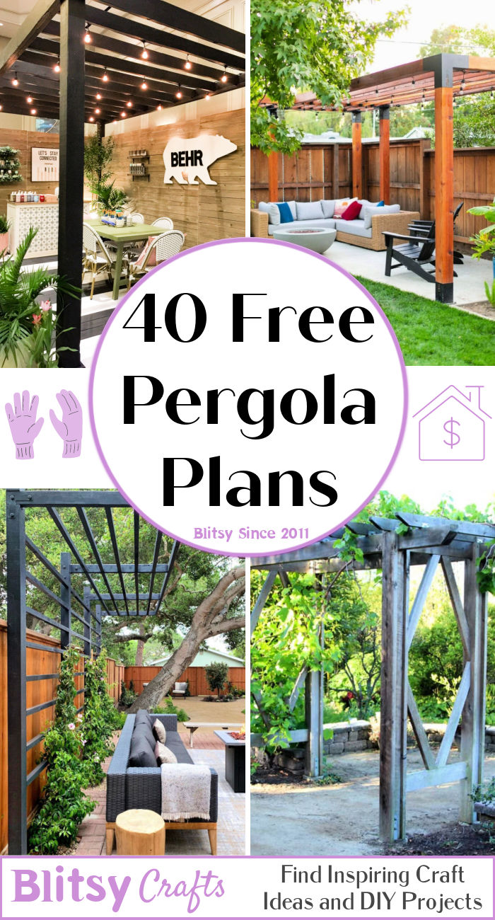 40 Diy Pergola Plans To Build - Blitsy