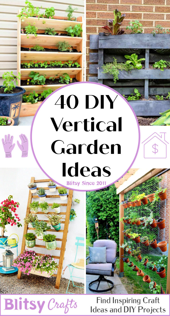 40 DIY Vertical Garden Ideas and Systems to Build - Blitsy