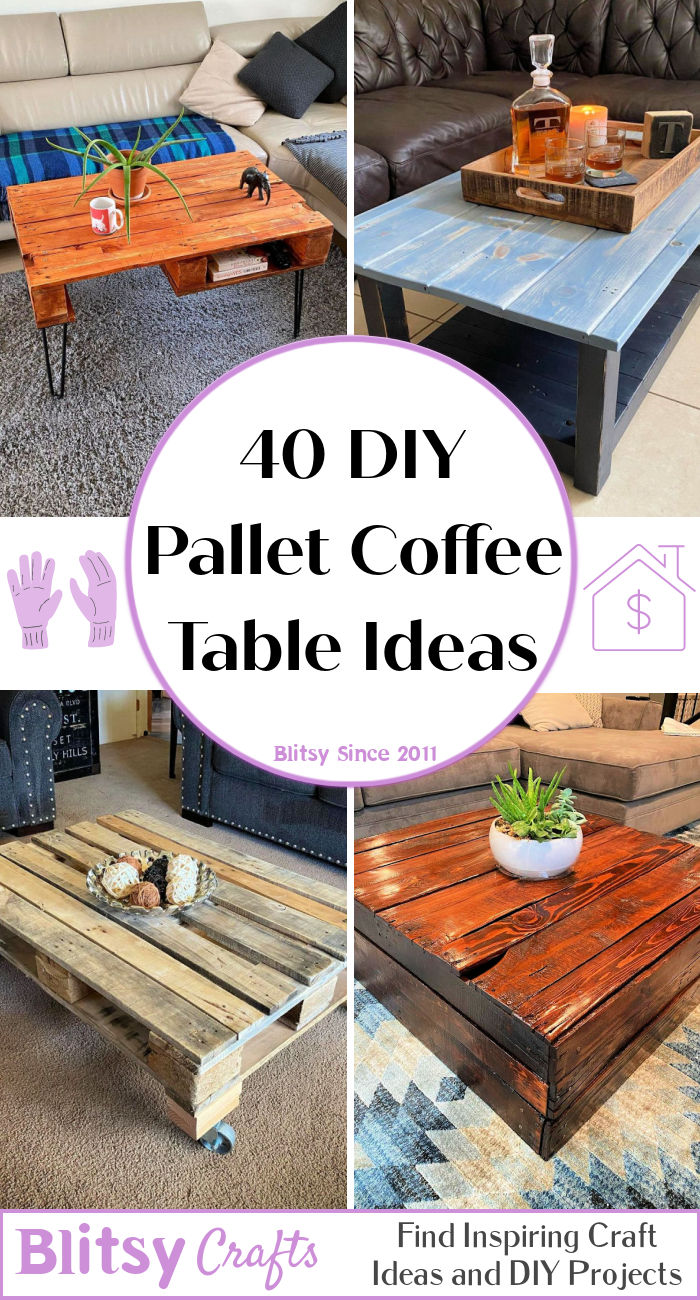 40 DIY Wooden Pallet Coffee Table Ideas - Blitsy