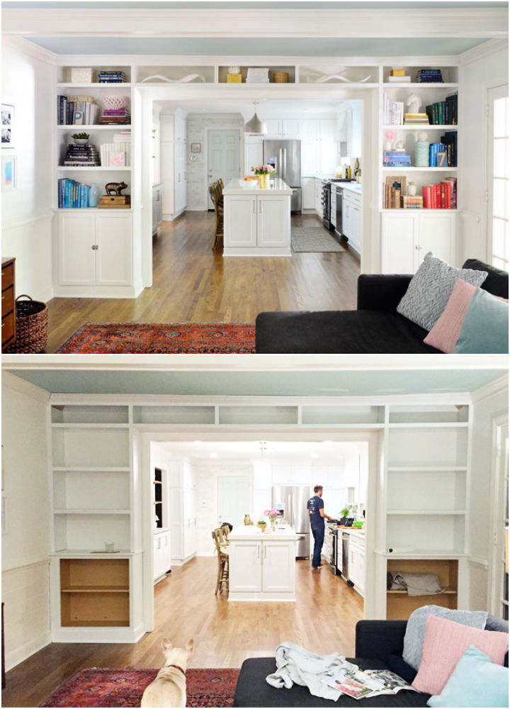 25 DIY Built In Shelves for Living Room, Bedroom And Kitchen