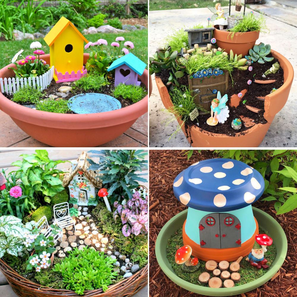 40 Creative DIY Fairy Garden Ideas To Make Your Own - Blitsy