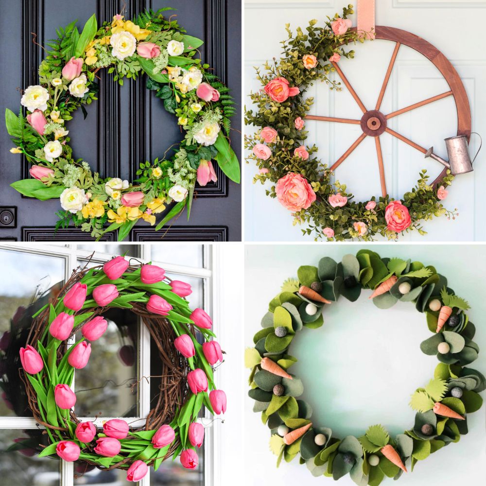 25 DIY Spring Wreath Ideas for Front Door - Blitsy