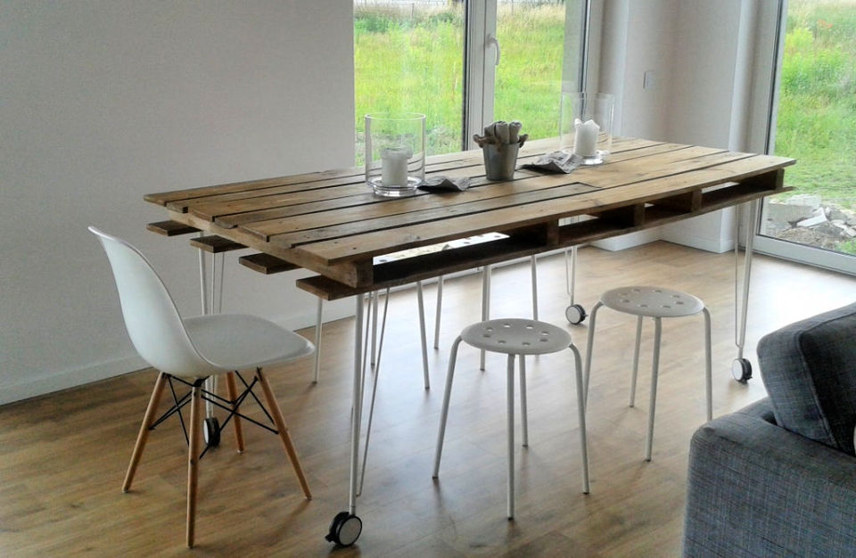 pallet dining room table instructions