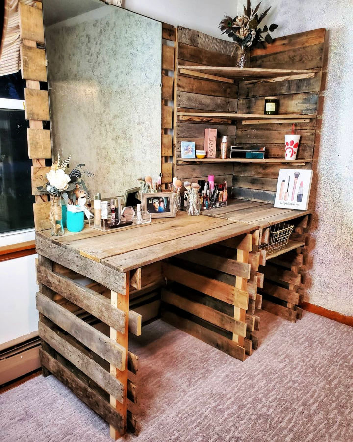 10 DIY Woden Pallet Vanity Plans and Ideas - Blitsy