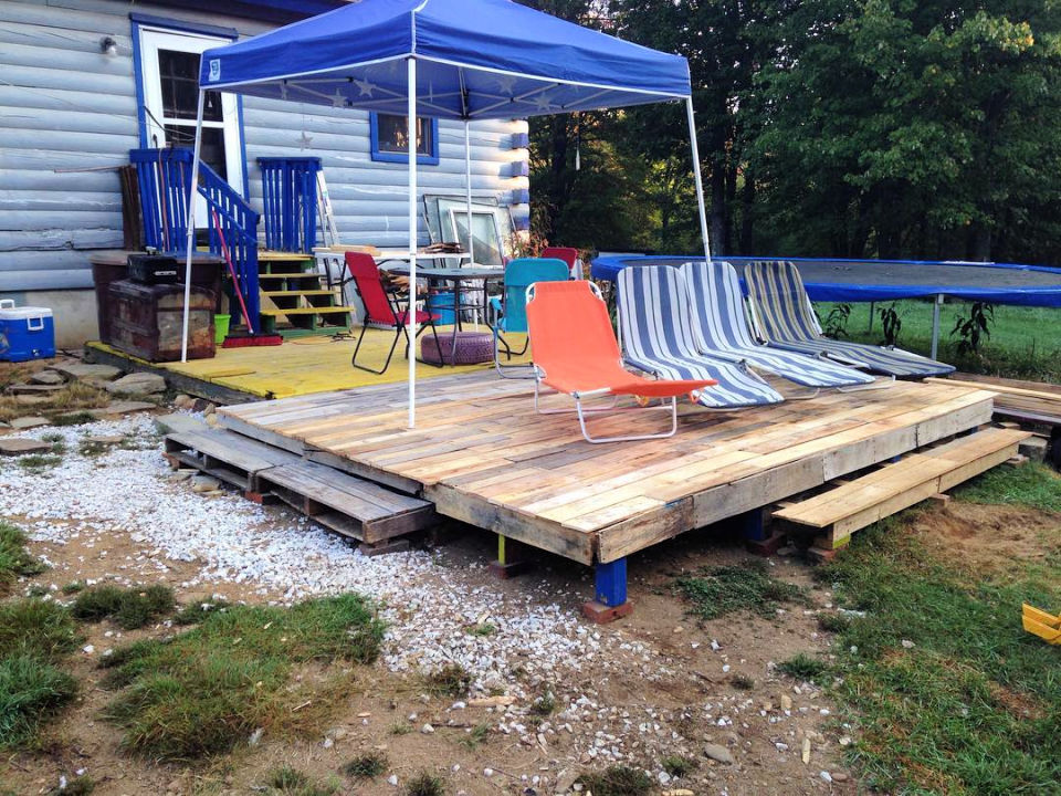 40 Cheap DIY Pallet Deck Ideas To Save Money Blitsy