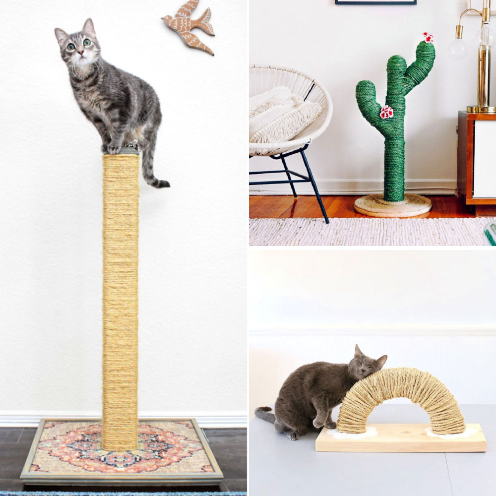 tree stump cat scratcher